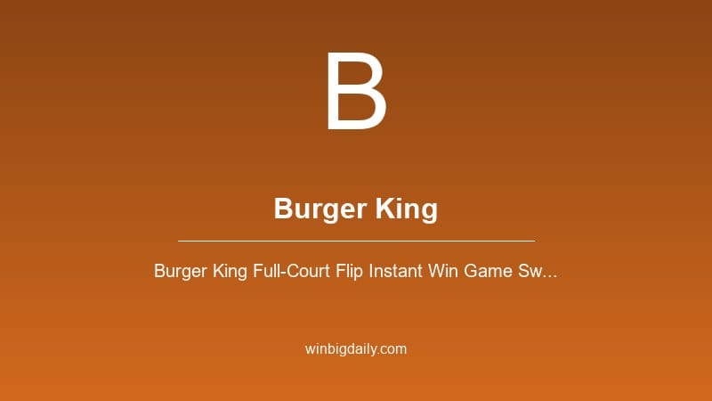 burger king sweepstakes