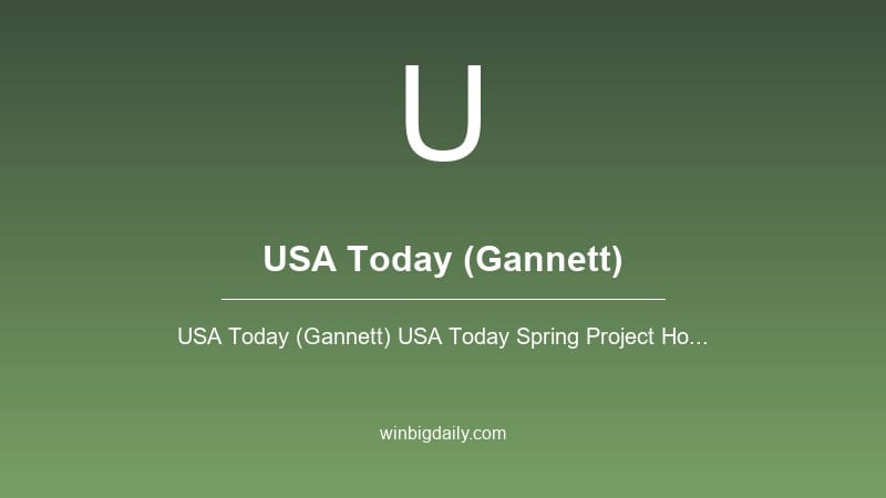 usa today (gannett) sweepstakes