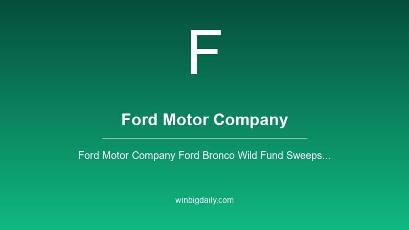 ford motor company sweepstakes