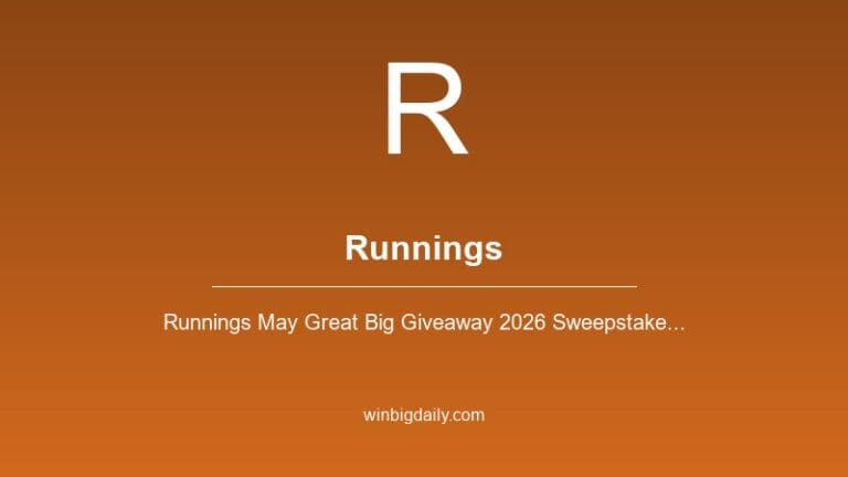 runnings sweepstakes