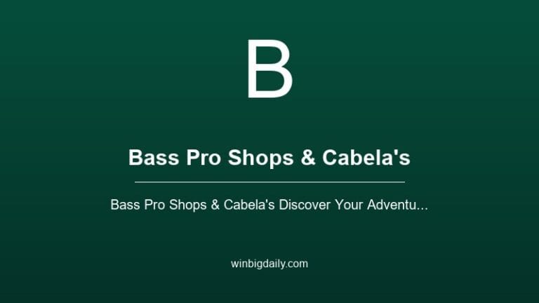 bass pro shops & cabela's sweepstakes