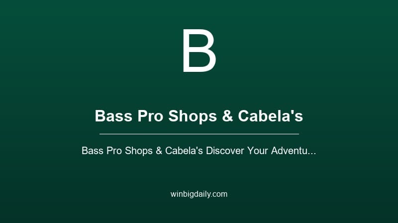 bass pro shops & cabela's sweepstakes