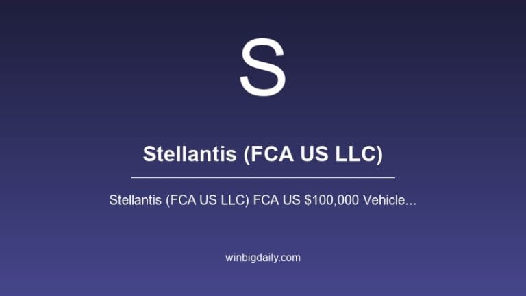 stellantis (fca us llc) sweepstakes