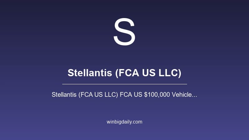 stellantis (fca us llc) sweepstakes