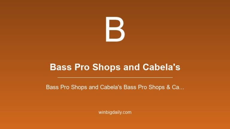 bass pro shops and cabela's sweepstakes