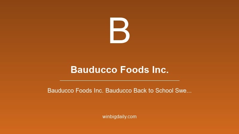 bauducco foods inc. sweepstakes