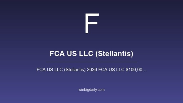 fca us llc (stellantis) sweepstakes