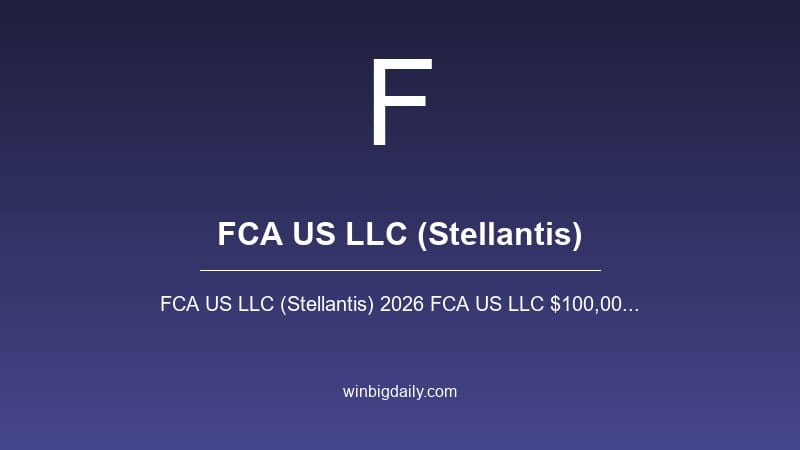 fca us llc (stellantis) sweepstakes