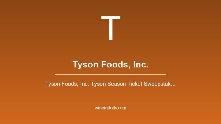 tyson foods, inc. sweepstakes