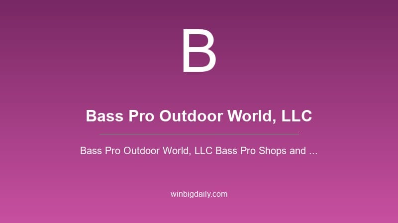 bass pro outdoor world, llc sweepstakes