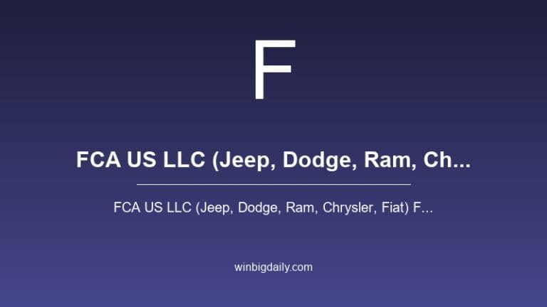 fca llc sweepstakes