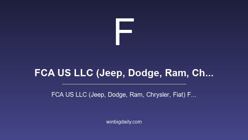 fca llc sweepstakes