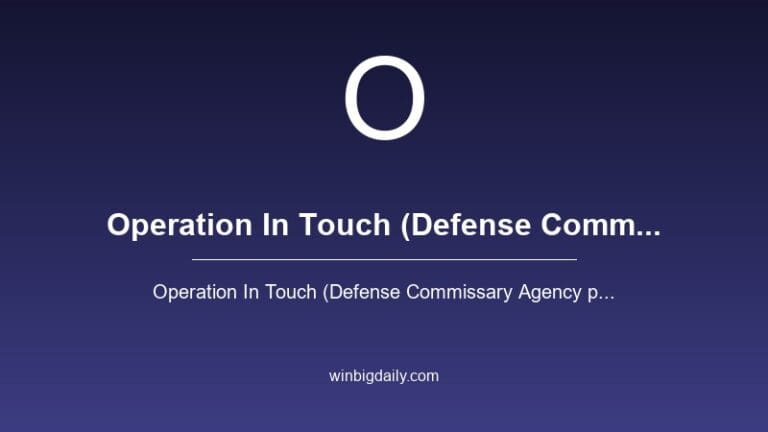 operation touch sweepstakes