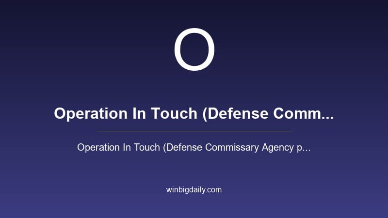 operation touch sweepstakes