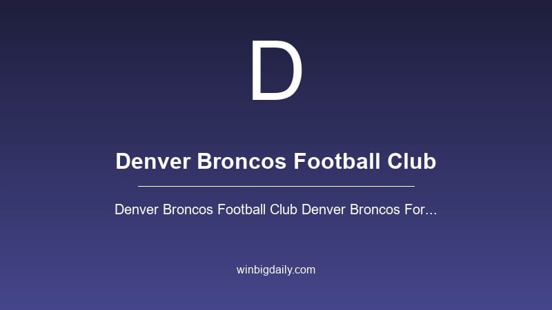 denver broncos football club sweepstakes
