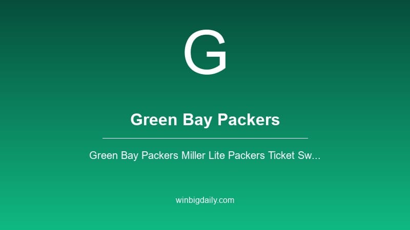 green bay packers sweepstakes