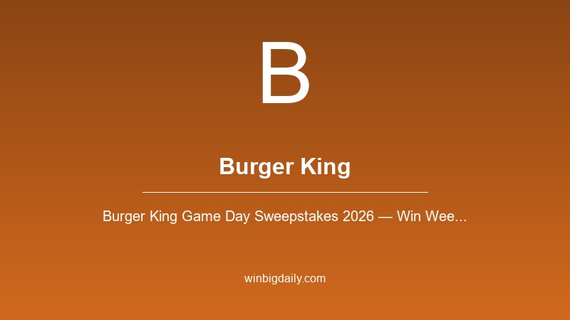 burger king sweepstakes