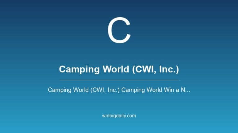 camping world (cwi, inc.) sweepstakes