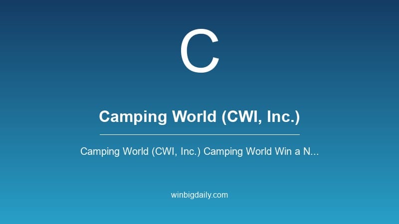 camping world (cwi, inc.) sweepstakes